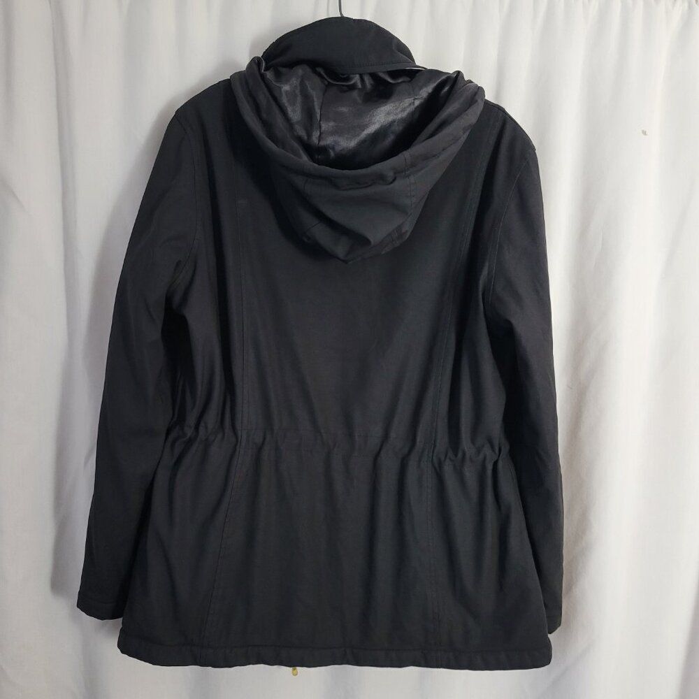 Weatherproof Jacket Coat Hooded Women's Medium Black lined Outdoor classic urban - Picture 3 of 14